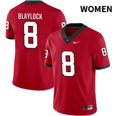 Women's Georgia Bulldogs NCAA #8 Dominick Blaylock Nike Stitched Red NIL 2022 Authentic College Football Jersey VBW2854KV